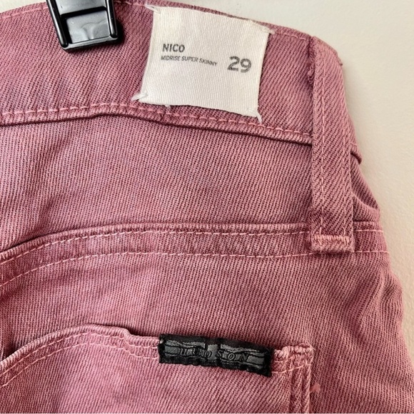 Dusty Pink Hudson Jeans, Sz 29, Nico Style, Midrise Super Skinny - Picture 10 of 14